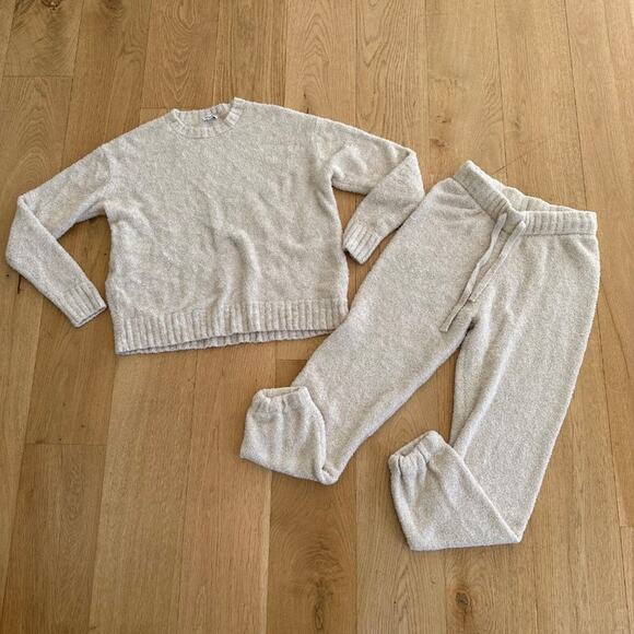 Splendid - Crew Sweater & Joggers Set in Beige - Picture 1 of 8